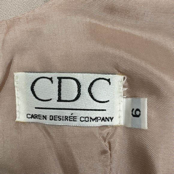 CDC Women's‎ Sheath Dress Cream Champaign w/ Accent Buttons [Size 6] - Picture 8 of 9